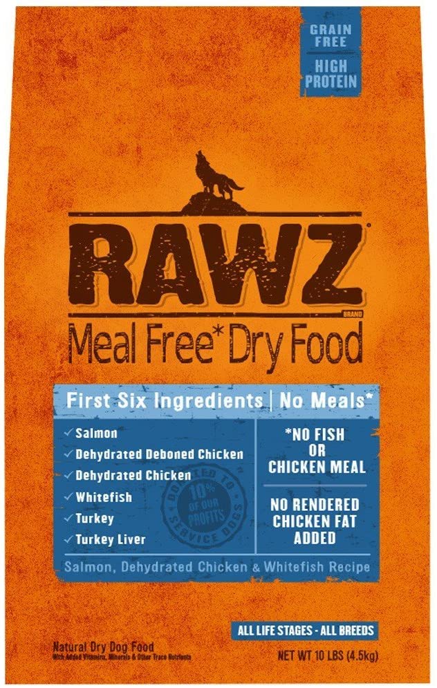 Rawz Meal Free Salmon, Chicken & Whitefish Dry Dog Food - 10 lb Bag