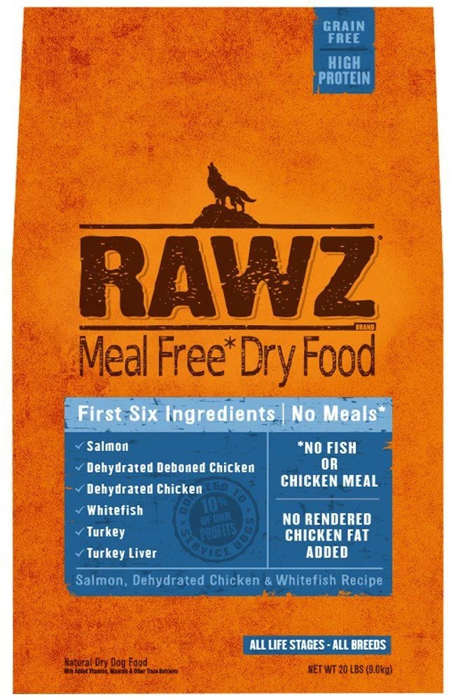 Rawz Meal Free Salmon, Chicken & Whitefish Dry Dog Food - 20 lb Bag  