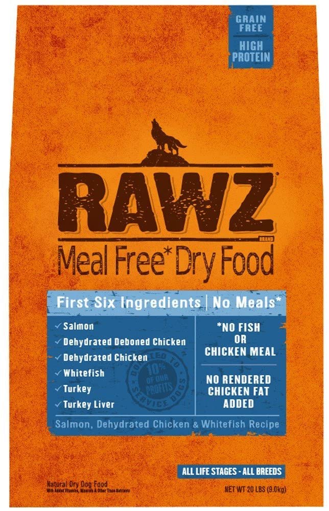 Rawz Meal Free Salmon, Chicken & Whitefish Dry Dog Food - 20 lb Bag