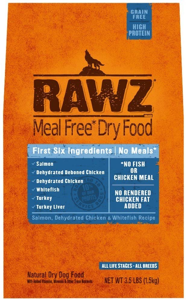 Rawz Meal Free Salmon, Chicken & Whitefish Dry Dog Food - 3.5 lb Bag  