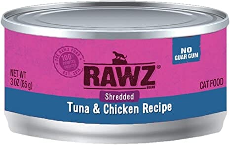 Rawz Shredded Tuna & Chicken Canned Cat Food - 3 oz - Case of 18  