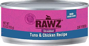 Rawz Shredded Tuna & Chicken Canned Cat Food - 5.5 oz - Case of 24