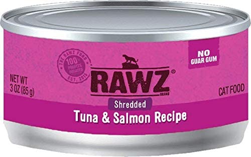 Rawz Shredded Tuna & Salmon Canned Cat Food - 5.5 oz - Case of 24