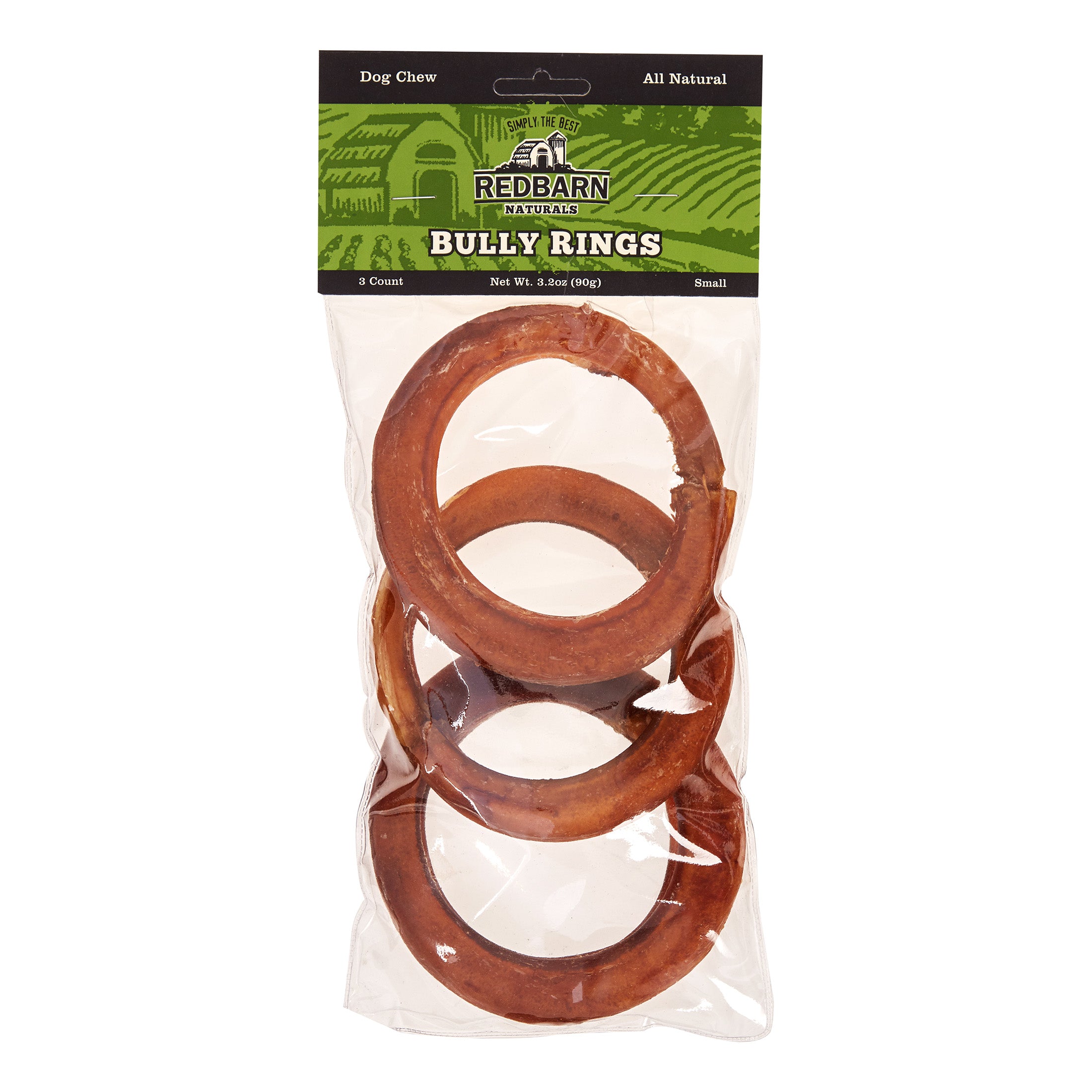 Red Barn Bully Rings Natural Dog Chews - Small - 3 Pack  