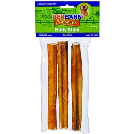 Red Barn Bully Stick Natural Dog Chews - 7 Inches - 3Pack  