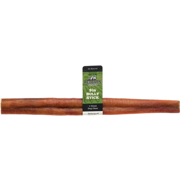 Red Barn Bully Stick Natural Dog Chews - 9 Inches - Case of 50  