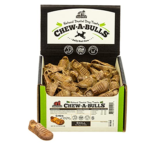 Red Barn Dog Chew-A-Bull Shoe Dental Dog Chews - Small - 75 Count  