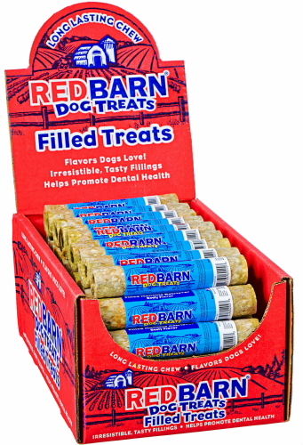 Red Barn Dog Filled Munchie Retreiver Beef Rawhide Dog Treats - 24 Count