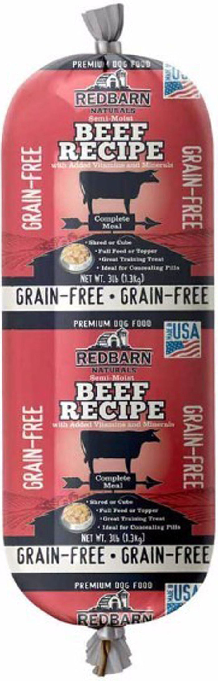 Red Barn Dog Grain-Free Beef Rolls - Large - 3 lbs