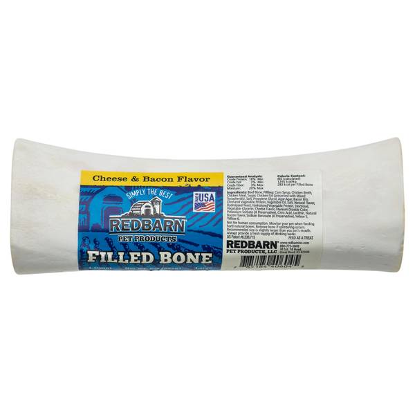 Red Barn Filled Bones Cheese Bacon Natural Dog Chews - Large - 15 Count
