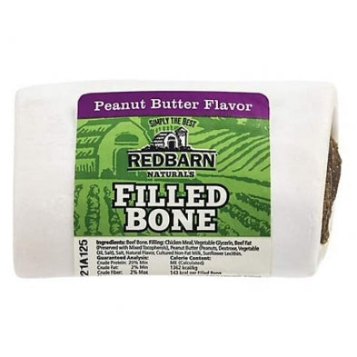 Red Barn Filled Bones Peanut Butter Natural Dog Chews - Small - 3.5 Oz - Case of 20  