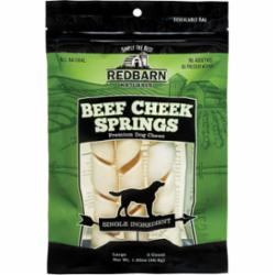 Red Barn Grain-Free Beef Cheek Springs Natural Dog Chews - 3 Pack  