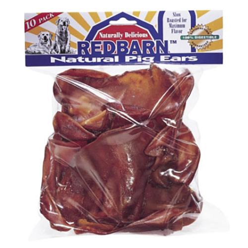 Red Barn Natural Pig Ears Natural Dog Chews - 10 Pack  