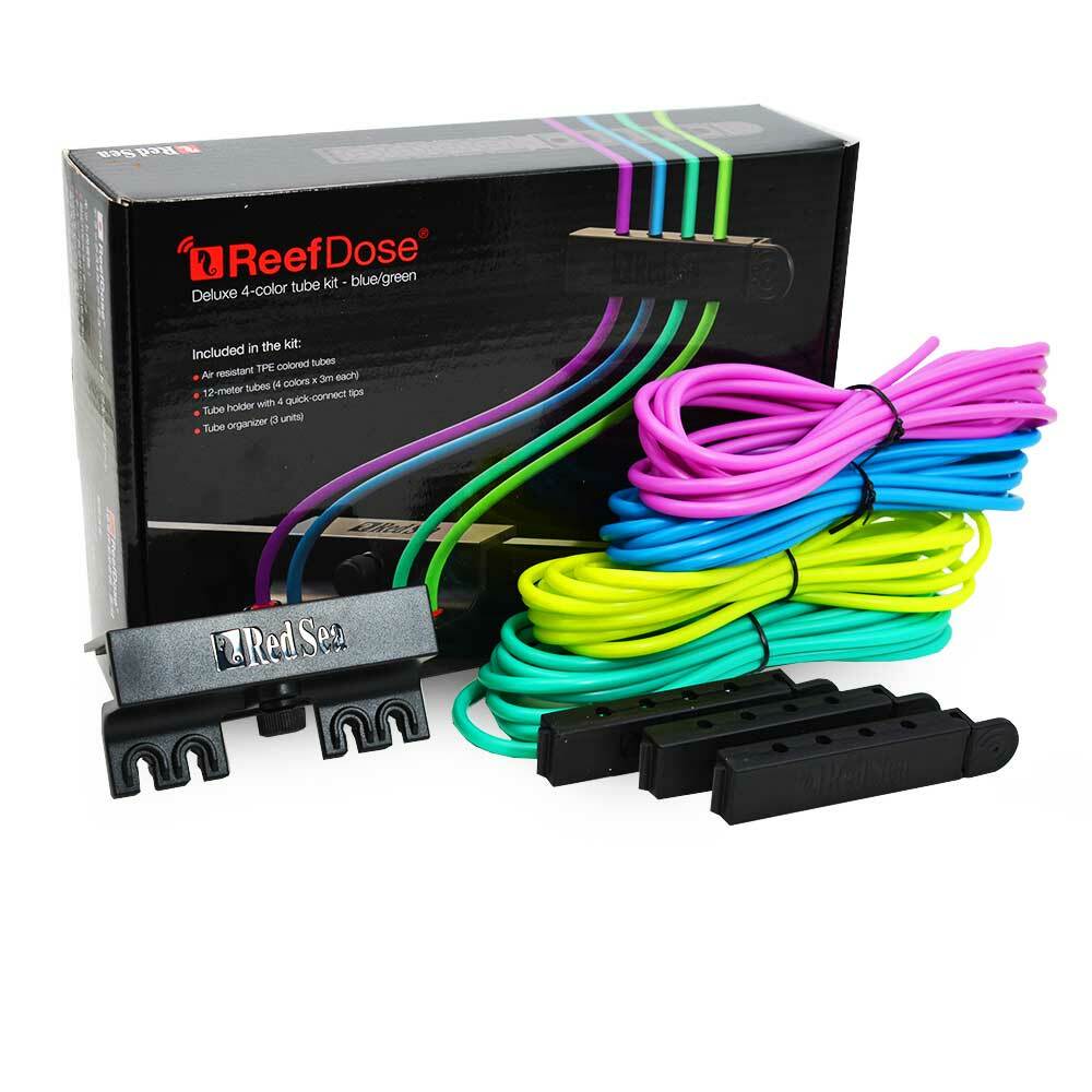 Red Sea ReefDose Deluxe 4-Color Tube Kit - Blue/Green  