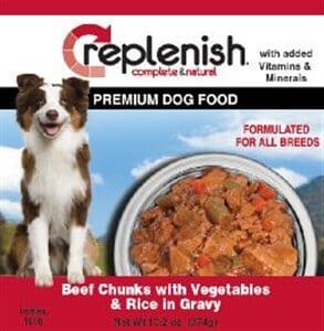 Replenish Canned Dog Food - Beef and Vegetable - 13.2 Oz - Case of 12
