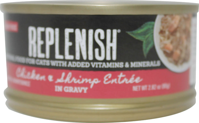Replenish Grain-Free Canned Cat Food Canned Cat Food - Chicken and Shrimp - 2.8 Oz - 1 ...