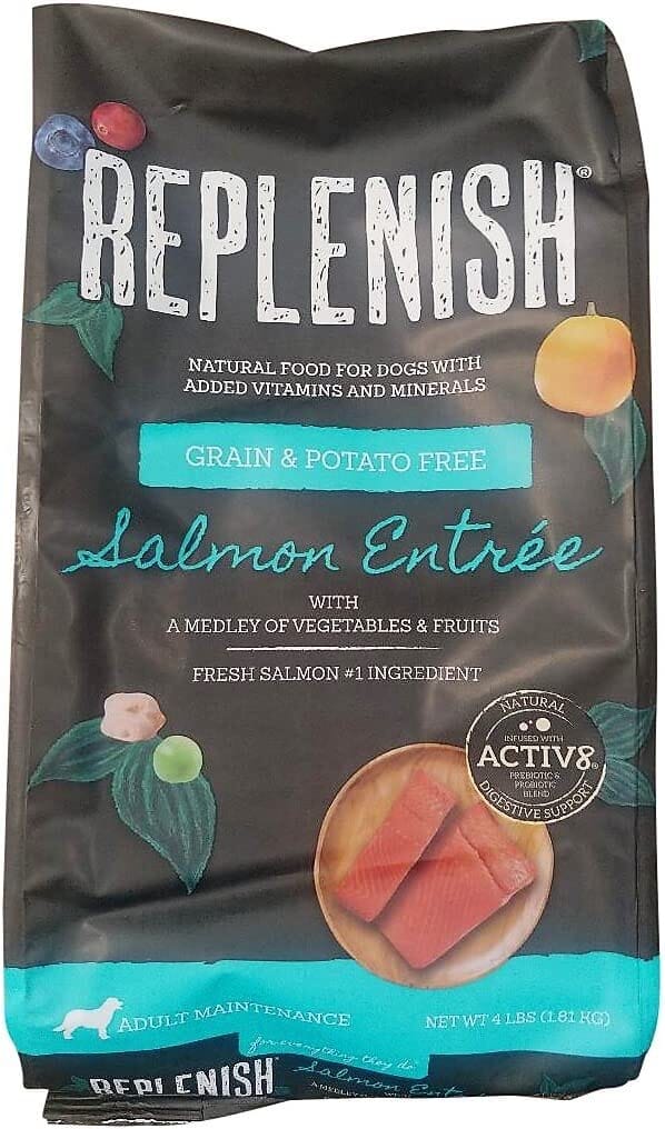 Replenish Grain-Free with Active 8 Dry Dog Food - Salmon - 4 Lbs  