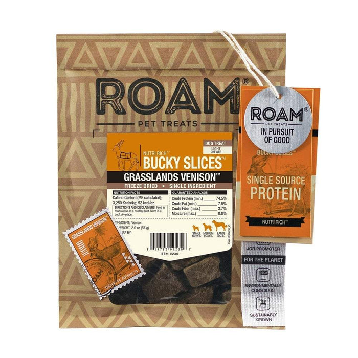 Roam Bucky Slices Freeze-Dried Dog Treats - 2 oz Box