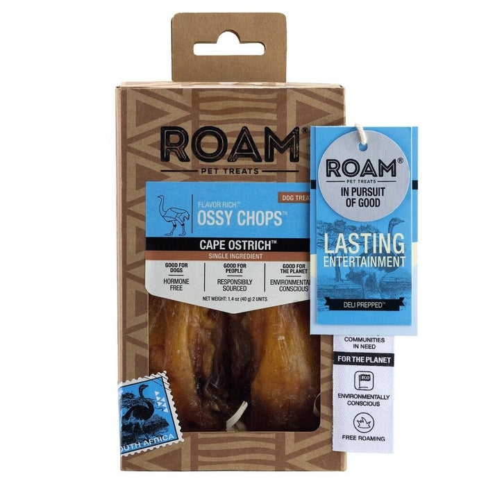 Roam Ossy Chops (knee cap) Dog Natural Chews - 2 ct Box