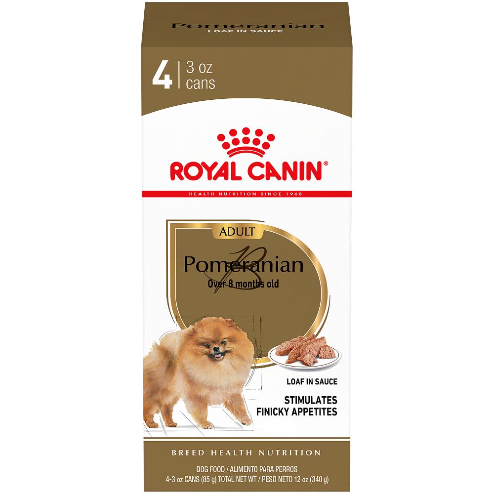 Royal Canin Breed Health Nutrition Pomeranian Adult Loaf in Sauce Canned Dog Food  