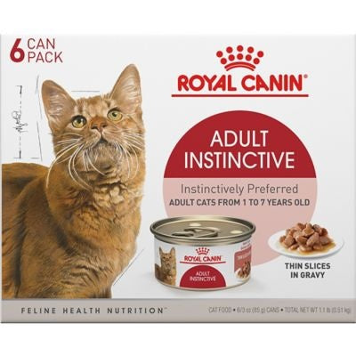 Royal Canin Feline Health Nutrition Adult Instinctive Thin Slices in Gravy Canned Cat Food  