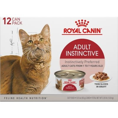 Royal Canin Feline Health Nutrition Adult Instinctive Thin Slices in Gravy Canned Cat Food  