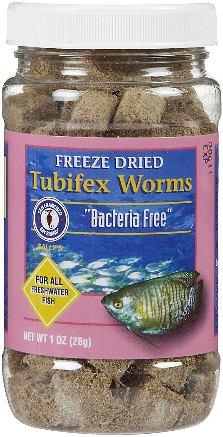 San Francisco Bay Brand Freeze Dried Tubifex Worms - 1 oz  