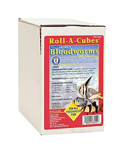 San Francisco Bay Brand Frozen Bloodworms - 216 Cubes - 2 lb  