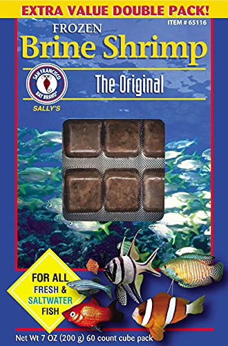 San Francisco Bay Brand Frozen Brine Shrimp - 60 Mini Cubes - 7 oz  