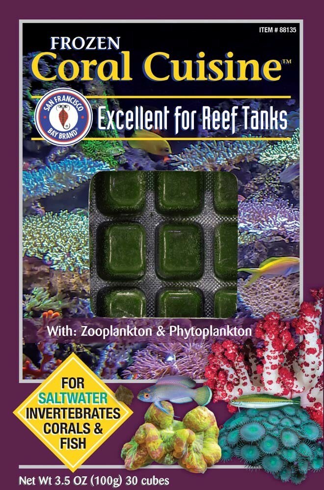 San Francisco Bay Brand Frozen Coral Cuisine - 30 Cubes - 3.5 oz