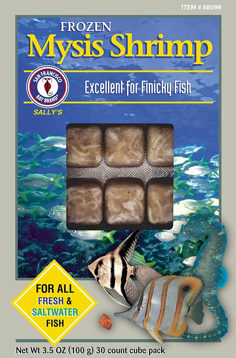 San Francisco Bay Brand Frozen Mysis Shrimp - 30 Cubes - 3.5 oz  