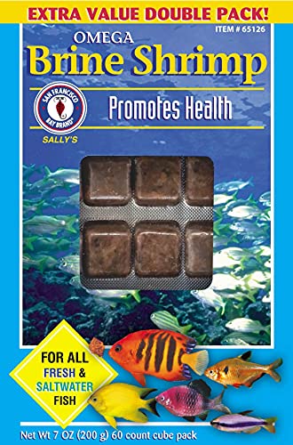 San Francisco Bay Brand Frozen Omega Brine Shrimp - 60 Cubes - 7 oz  