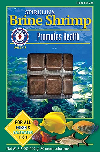 San Francisco Bay Brand Frozen Spirulina Brine Shrimp - 30 Cubes - 3.5 oz  