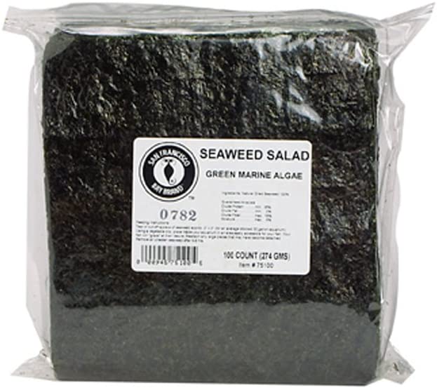 San Francisco Bay Brand Seaweed Salad Green Marine Algae Sheets - 100 pk  