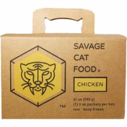 Savage Frozen Cat Food Food Chicken - Small - 3 Oz - 7 Count