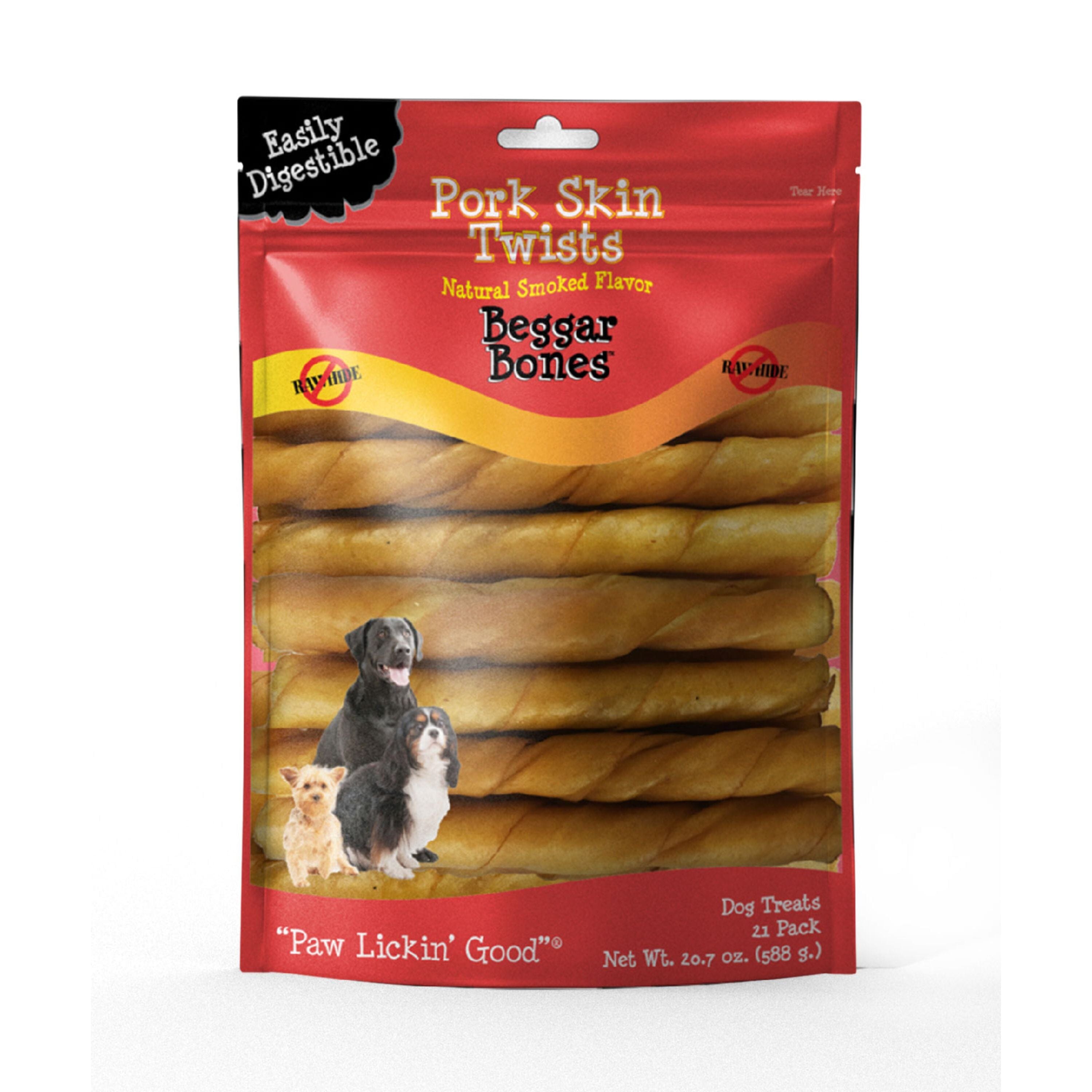 Savory Prime Beggar Bone Pork Skin Twists - 21 pk  