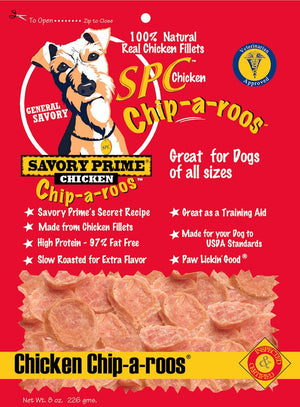 Savory Prime Chip-a-Roos Dog Treat Chicken - 8 Oz