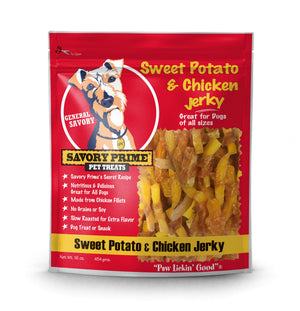 Savory Prime Jerky Treats Sweet Potato & Chicken - 16 Oz
