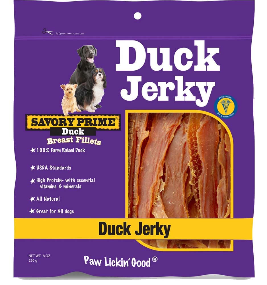 Savory Prime Natural Jerky Treats Duck - 8 Oz  