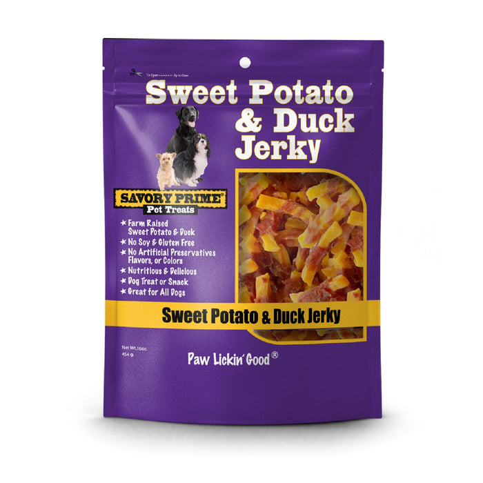 Savory Prime Natural Jerky Treats Sweet Potato & Duck - 16 Oz