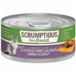 Scrumptious Cat Chicken Salmon Gravy Canned Cat Food - 2.8 Oz - Case of 12
