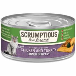 Scrumptious Cat Chicken Turkey Gravy Canned Cat Food - 2.8 Oz - Case of 12  