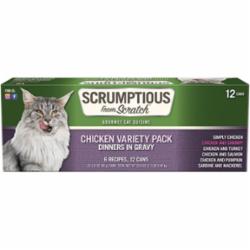 Scrumptious Cat Chicken Variety Pack Canned Cat Food - 2.8 Oz - Case of 12