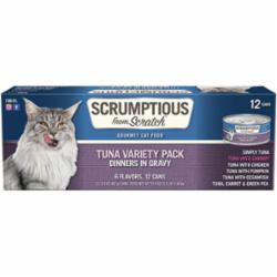 Scrumptious Cat Tuna Variety Pack Canned Cat Food - 2.8 Oz - Case of 12