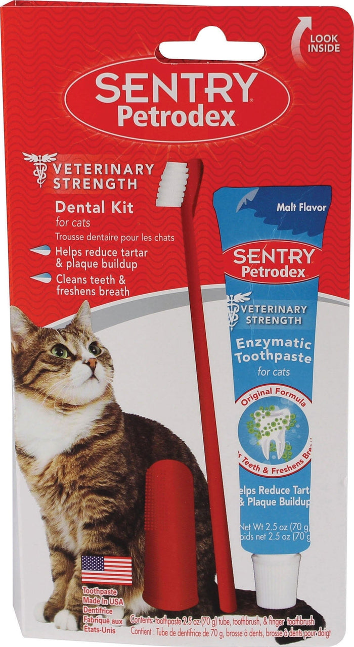 Sentry Petrodex Dental Kit for Cats - Malt - 2.5 Oz