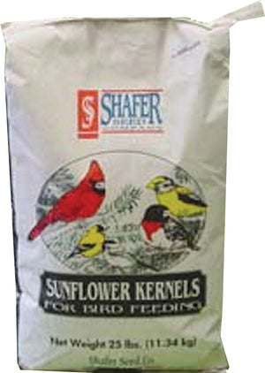 Shafer Coarse Generic Sunflower Hearts Wild Bird Food - 25 Lbs