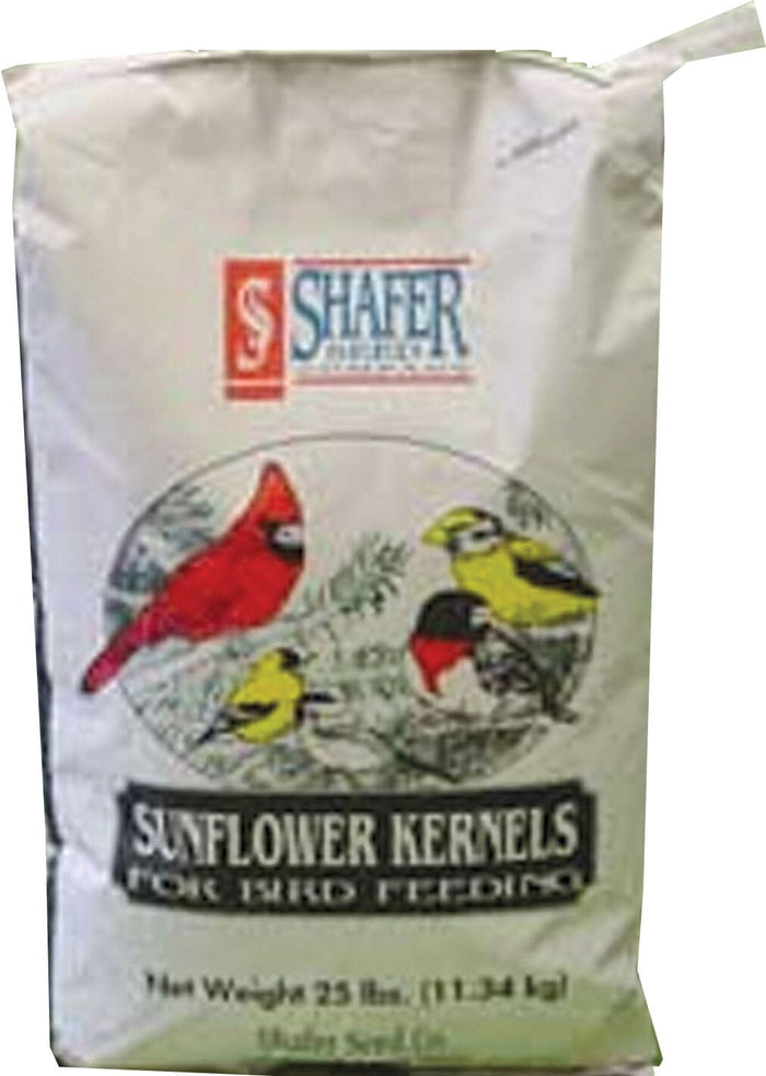 Shafer Coarse Generic Sunflower Hearts Wild Bird Food - 25 Lbs