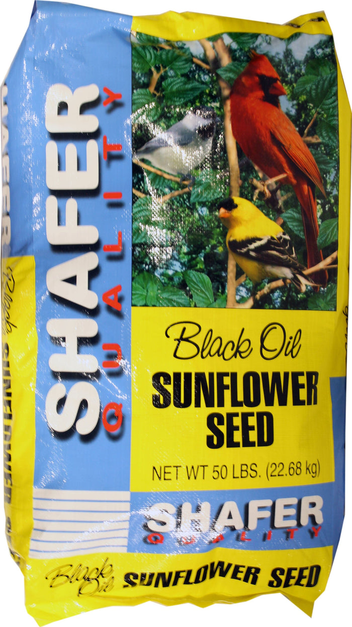 Shafer Generic Black Oil Sunflower Seed Sunflower Oil Wild Bird Food - 50 Lbs