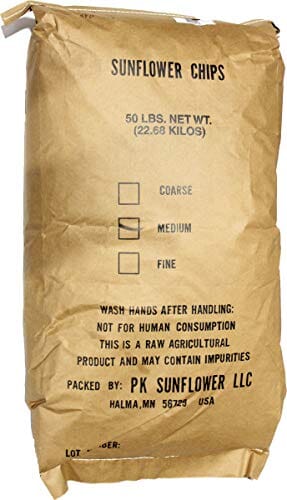 Shafer Medium Generic Sunflower Chips Wild Bird Food - 50 Lbs  