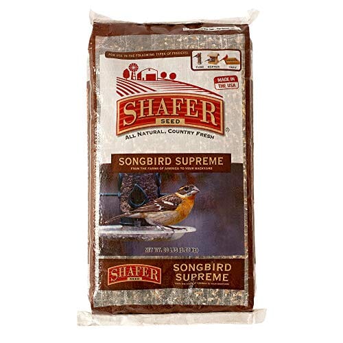 Shafer Songbird Supreme Wild Bird Food Seed Mix - 20 Lbs  